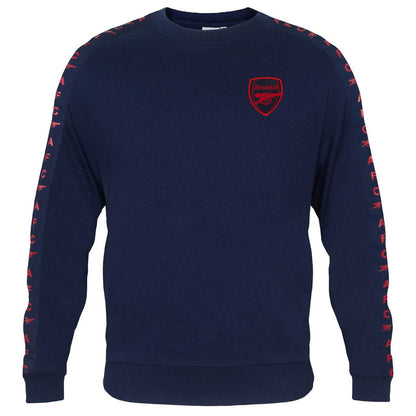 Navy Blue - Front - Arsenal FC Mens Taped Sweatshirt