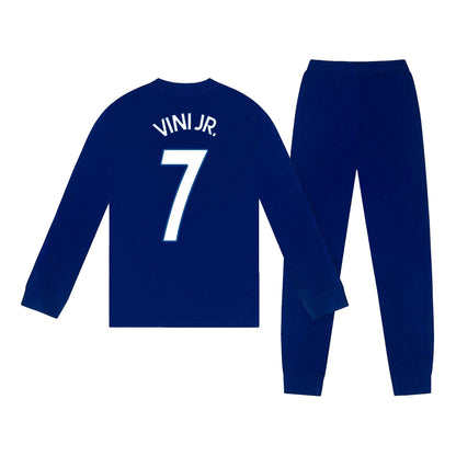 Reflex Blue - Back - Real Madrid CF Boys Vini Jr 7 Long Pyjama Set