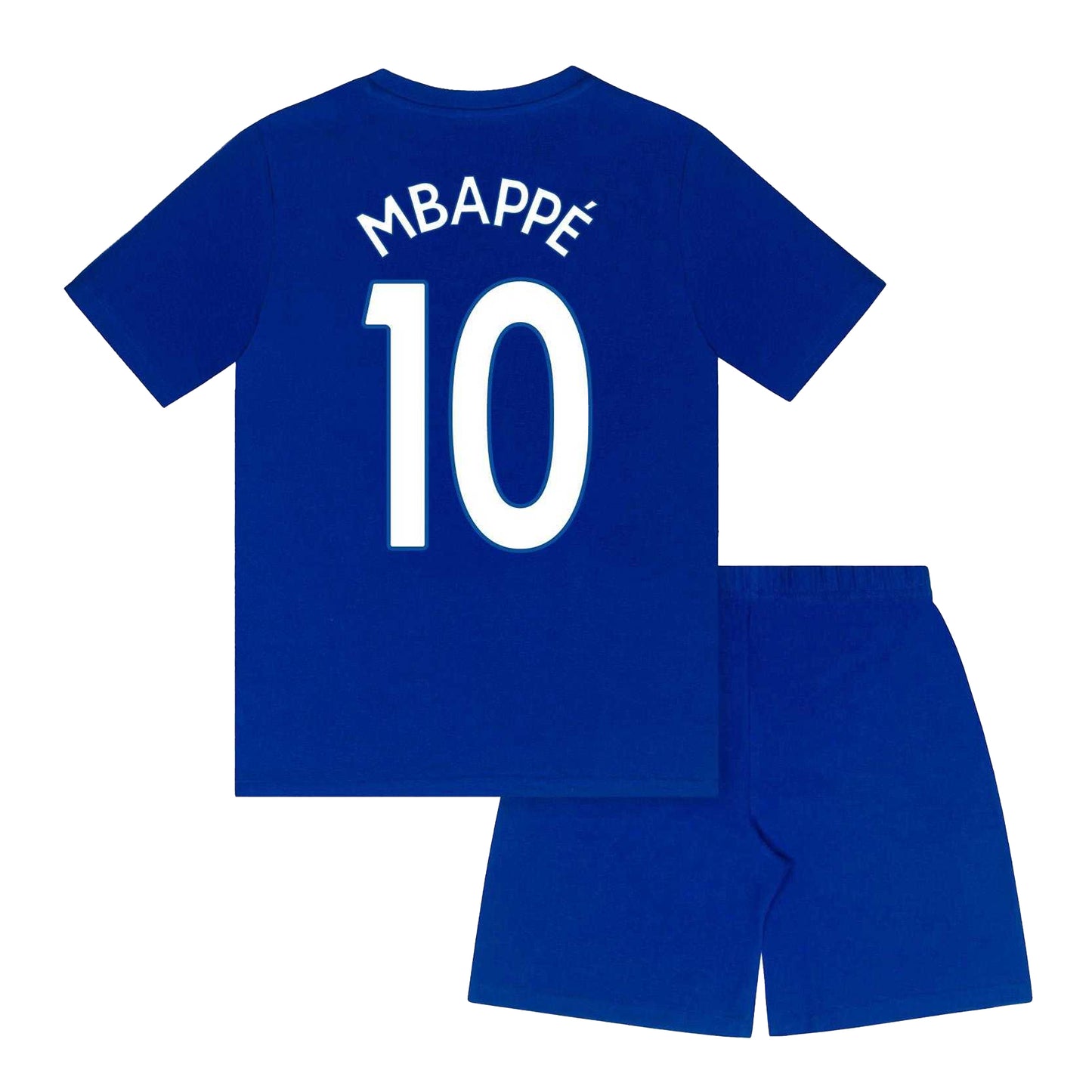 Blue - Back - Real Madrid CF Boys Mbappe 10 Short Pyjama Set