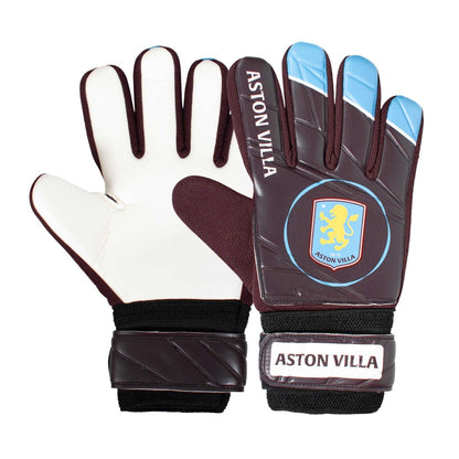 Claret - Side - Aston Villa FC Boys Crest Goalkeeper Gloves