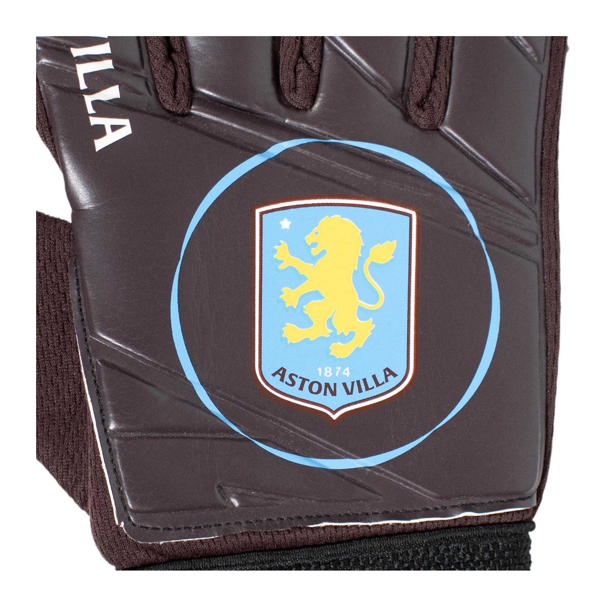 Claret - Pack Shot - Aston Villa FC Boys Crest Goalkeeper Gloves