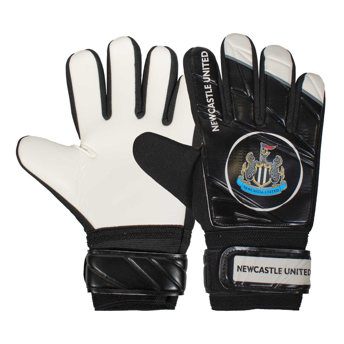 Black - Side - Newcastle United FC Boys Crest Goalkeeper Gloves