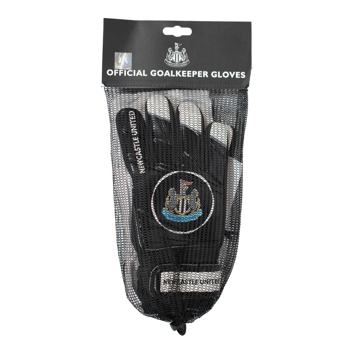 Black - Close up - Newcastle United FC Boys Crest Goalkeeper Gloves