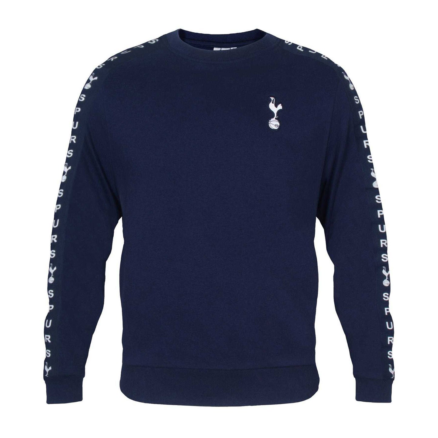Navy Blue - Front - Tottenham Hotspur FC Mens Taped Sweatshirt