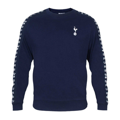 Navy Blue - Front - Tottenham Hotspur FC Mens Taped Sweatshirt