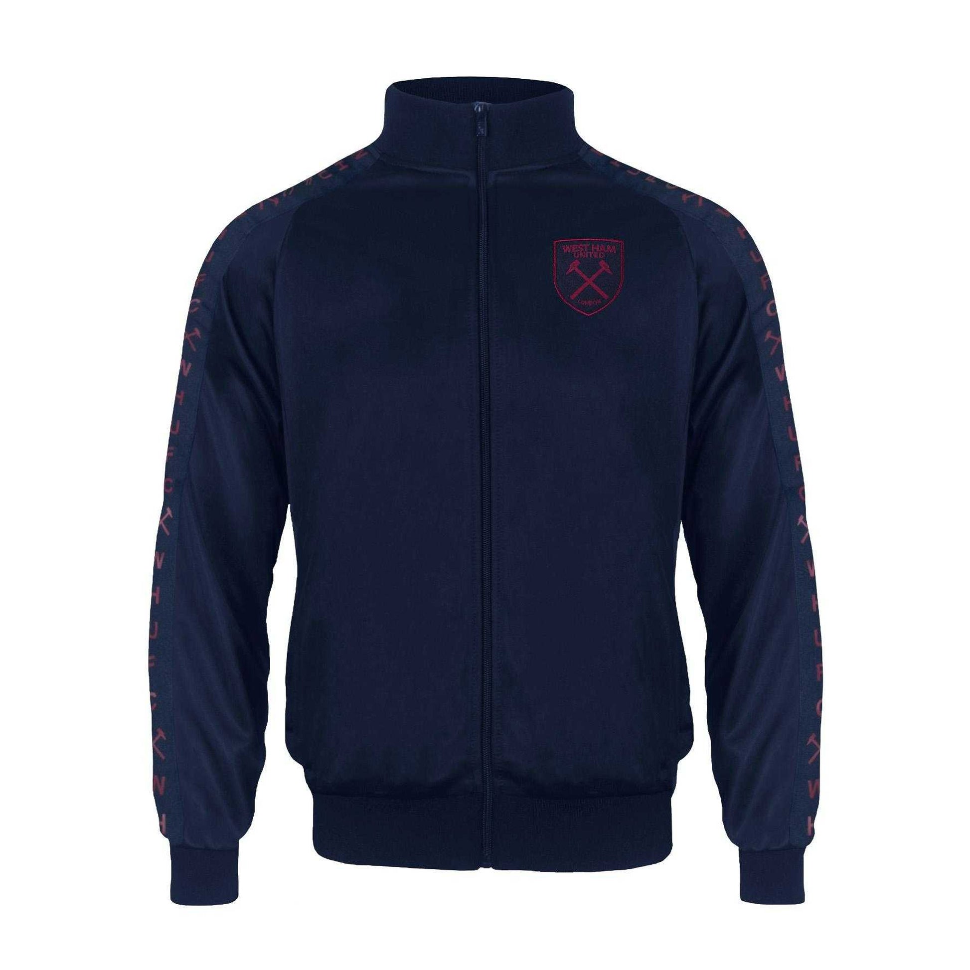Navy Blue - Back - West Ham United FC Mens Taped Tracksuit