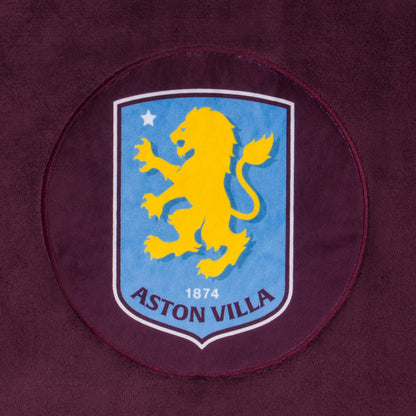 Claret - Back - Aston Villa FC Unisex Adult Crest Oversized Hoodie Blanket