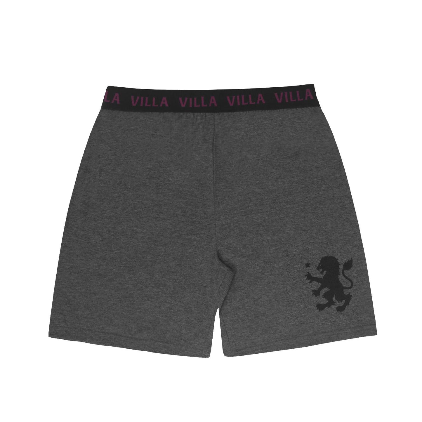 Grey - Lifestyle - Aston Villa FC Mens Crest Short Pyjama Set