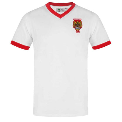 White - Front - Fan Originals Mens United Wembley 1958 Crest T-Shirt