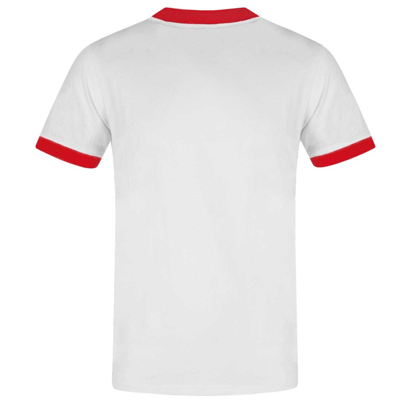 White - Back - Fan Originals Mens Manchester Crest V Neck T-Shirt