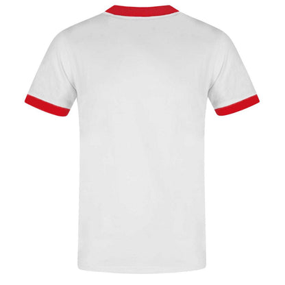 White - Back - Fan Originals Mens Manchester Crest V Neck T-Shirt
