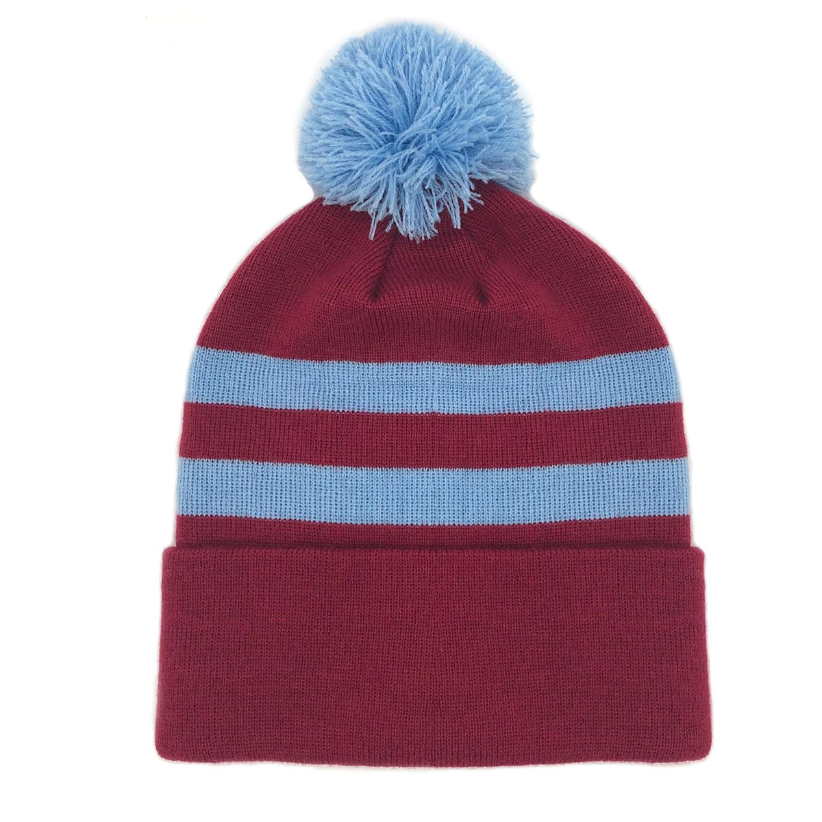Claret-Blue - Side - Fan Originals Unisex Adult Aston Villa Retro Hat And Scarf Set