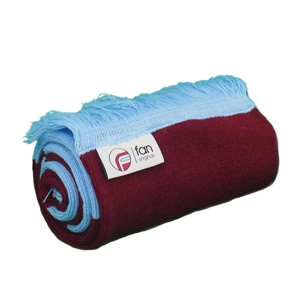 Claret-Blue - Lifestyle - Fan Originals Unisex Adult Aston Villa Retro Hat And Scarf Set