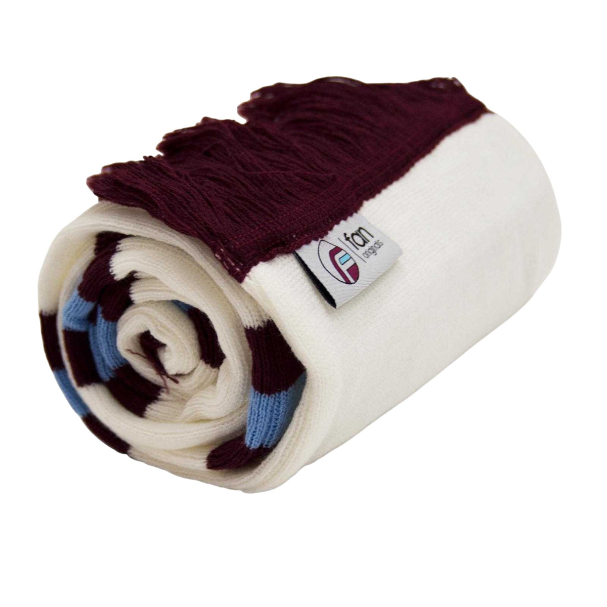 White - Lifestyle - Fan Originals Unisex Adult Burnley Hat And Scarf Set