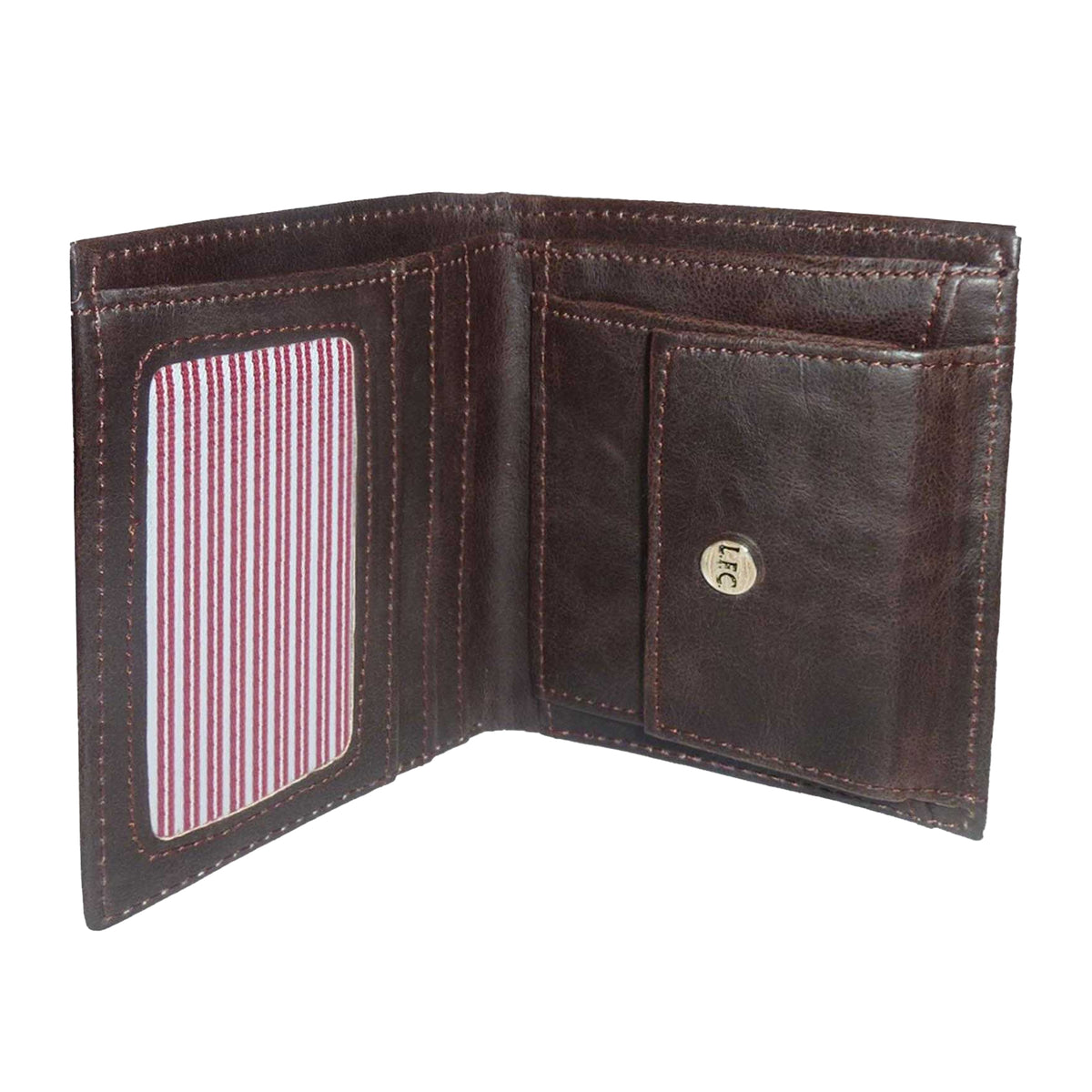 Brown - Back - Liverpool FC Luxury Crest Faux Leather Football Wallet