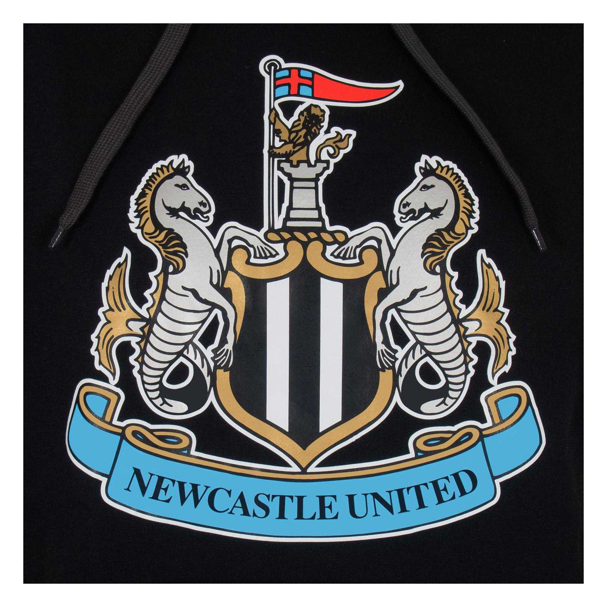 Black - Back - Newcastle United FC Mens Fleece Hoodie