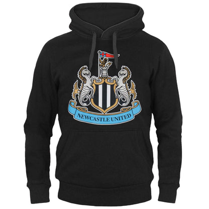Black - Front - Newcastle United FC Mens Fleece Hoodie