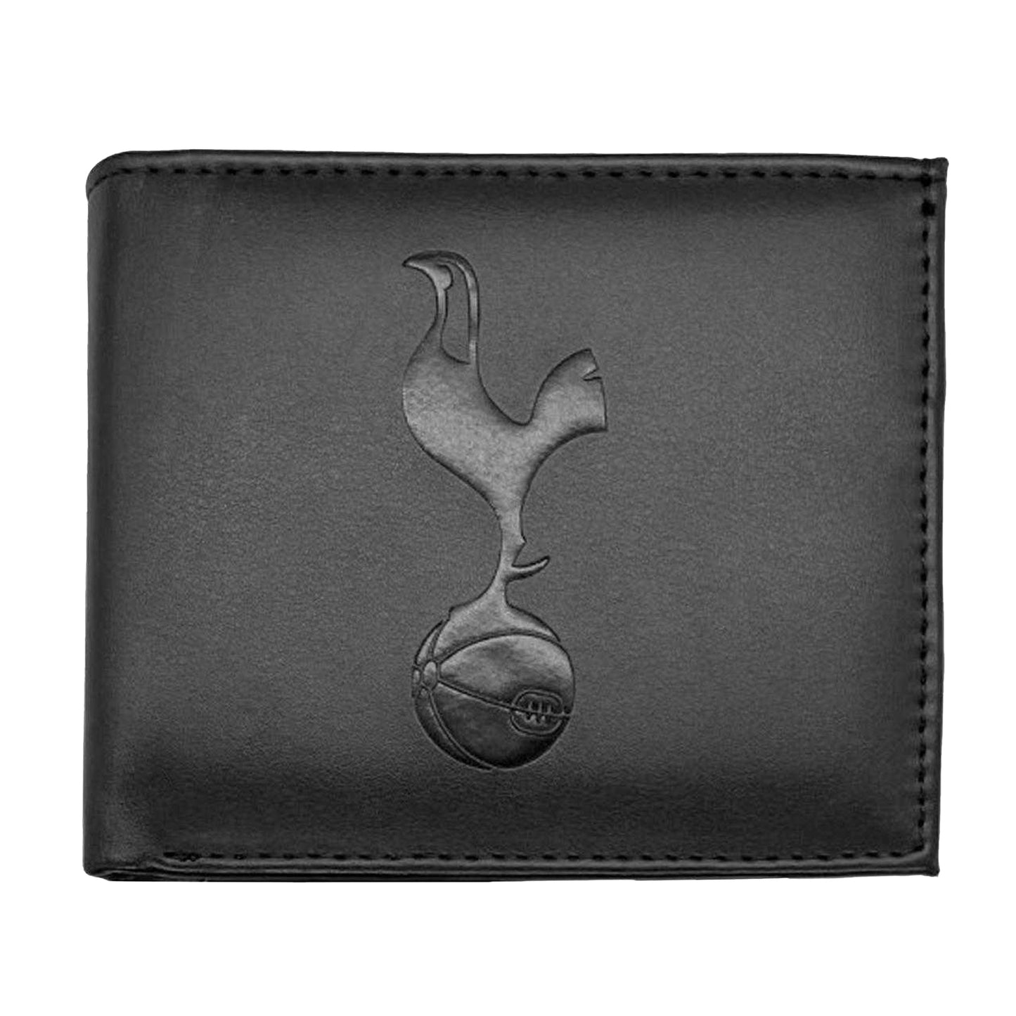 Black - Front - Tottenham Hotspur FC Crest Faux Leather Football Wallet