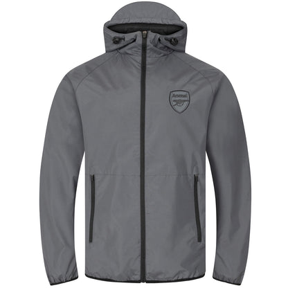 Grey - Front - Arsenal FC Mens Windproof Jacket