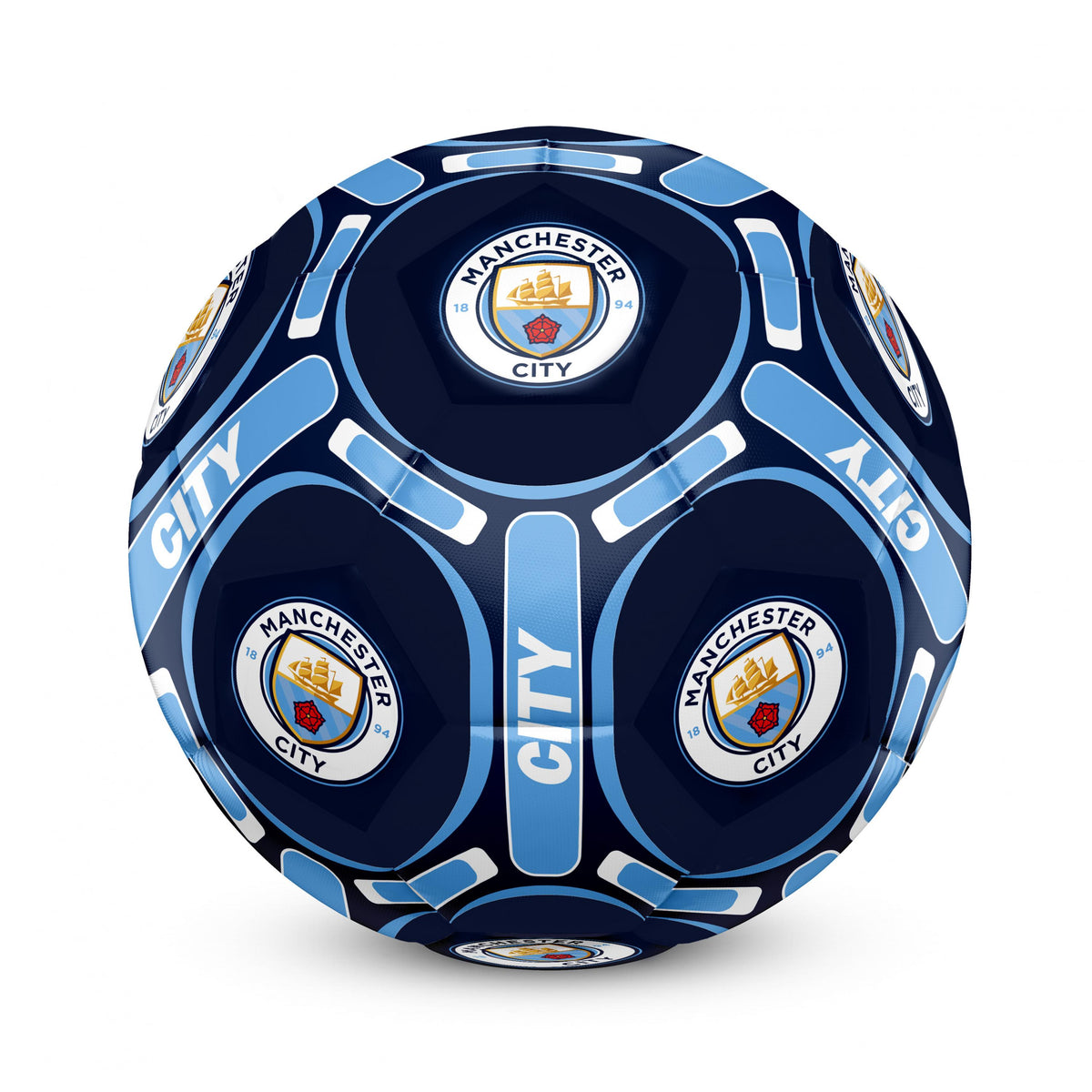 Sky Blue - Back - Manchester City FC Boys Football Set Set