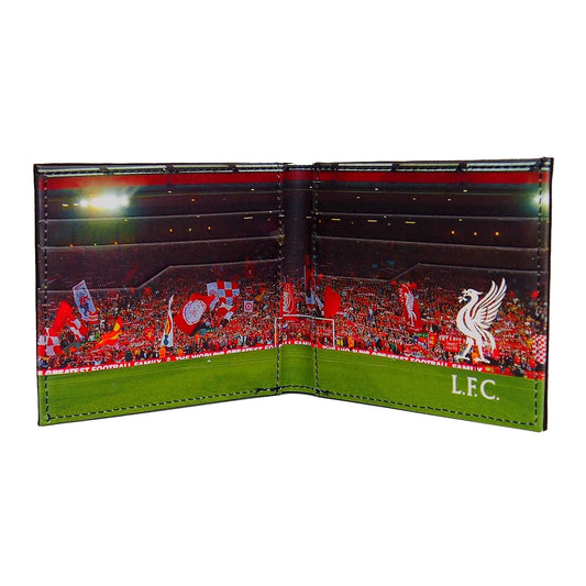 Black-Red-Green - Front - Liverpool FC Stadium Faux Leather Football Wallet