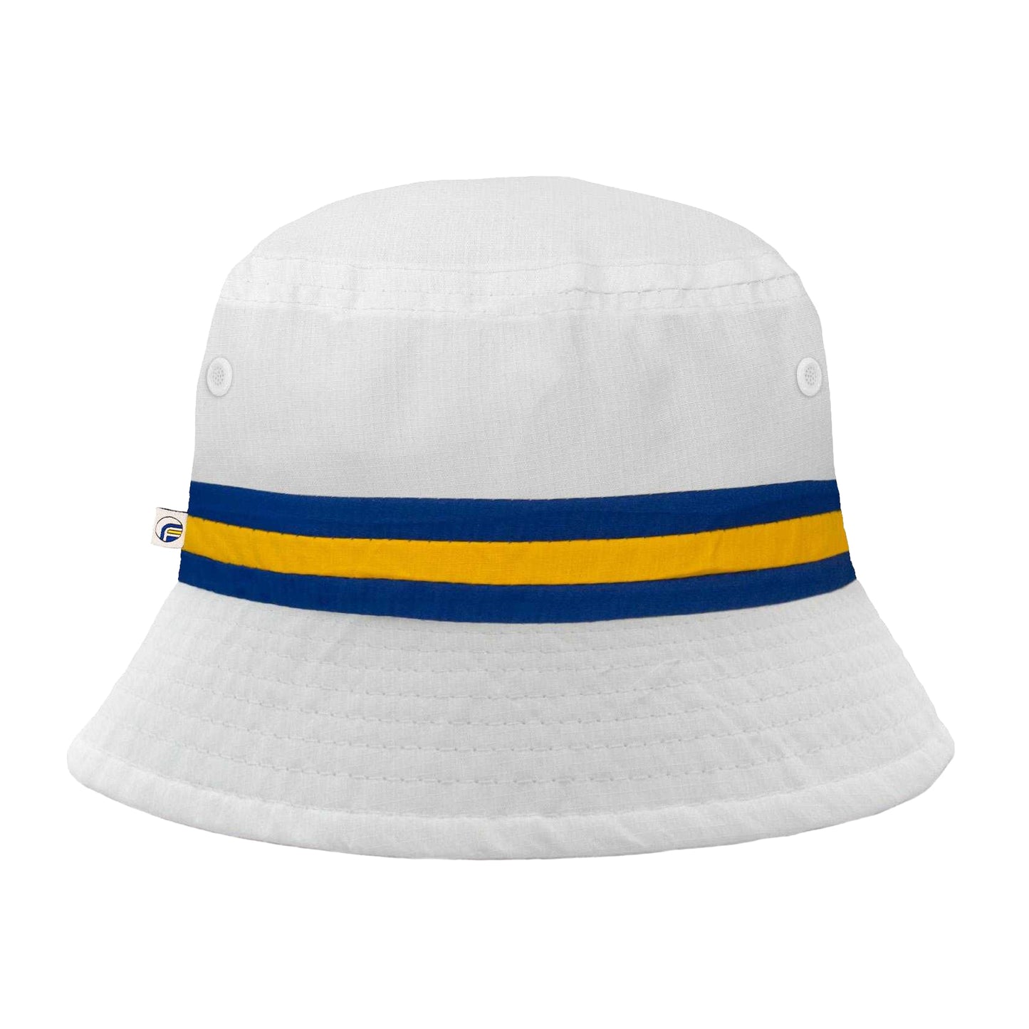 White - Front - Fan Originals Leeds Bucket Hat