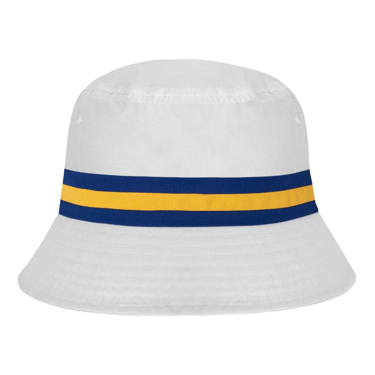 White - Back - Fan Originals Leeds Text Bucket Hat