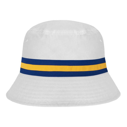 White - Back - Fan Originals Leeds Text Bucket Hat