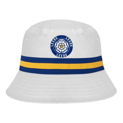 White - Front - Fan Originals Leeds Rose Bucket Hat