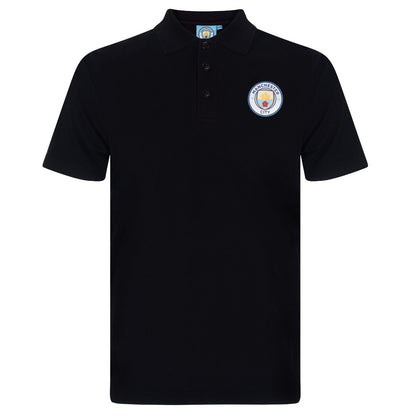 Black - Front - Manchester City FC Mens Polo Shirt