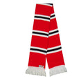 Red - Back - Fan Originals 3 Stripes Bar Scarf