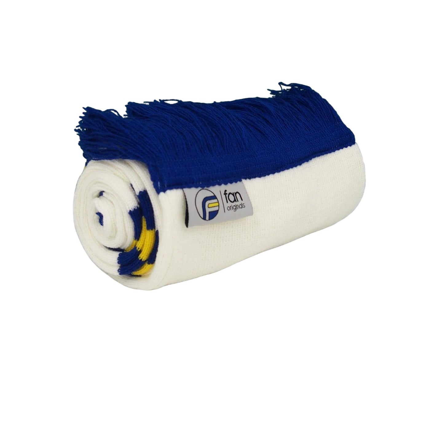 White - Back - Fan Originals 3 Stripes Bar Scarf