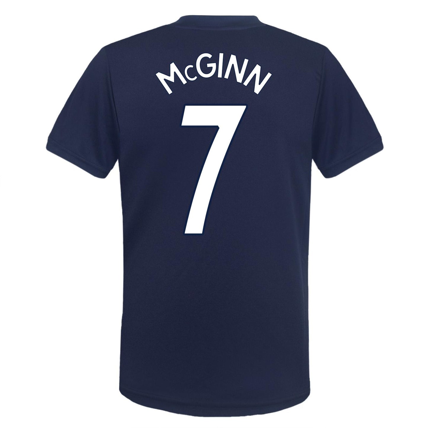 Navy Blue - Back - Scottish FA Boys Mc Ginn 7 Polyester T-Shirt