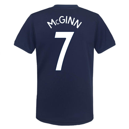 Navy Blue - Back - Scottish FA Boys Mc Ginn 7 Polyester T-Shirt