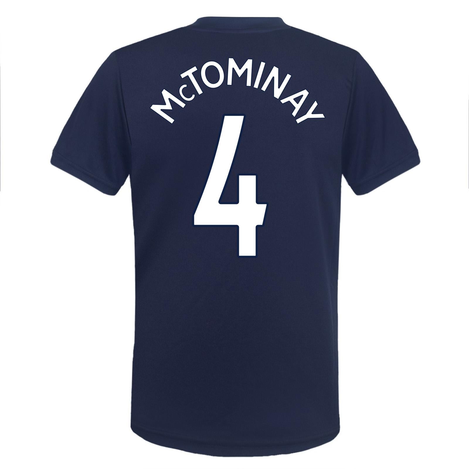 Navy Blue - Back - Scottish FA Boys Mc Tominay 4 Polyester T-Shirt