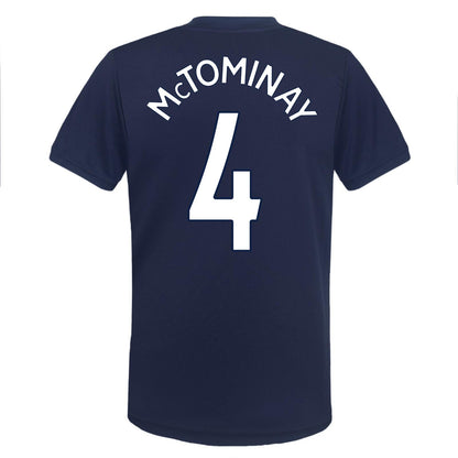 Navy Blue - Back - Scottish FA Boys Mc Tominay 4 Polyester T-Shirt