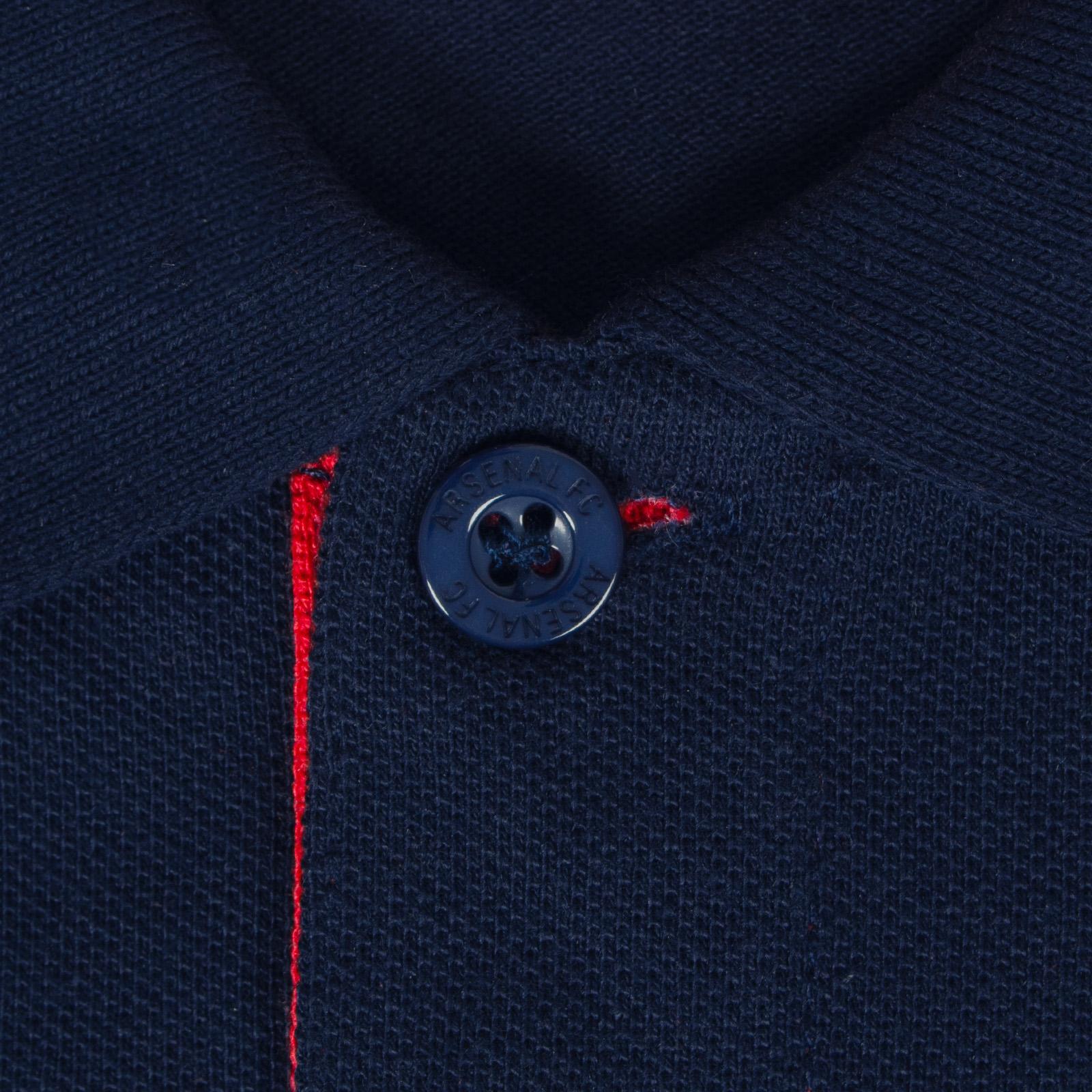 Navy - Pack Shot - Arsenal FC Mens Contrast Polo Shirt