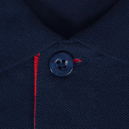 Navy - Pack Shot - Arsenal FC Mens Contrast Polo Shirt