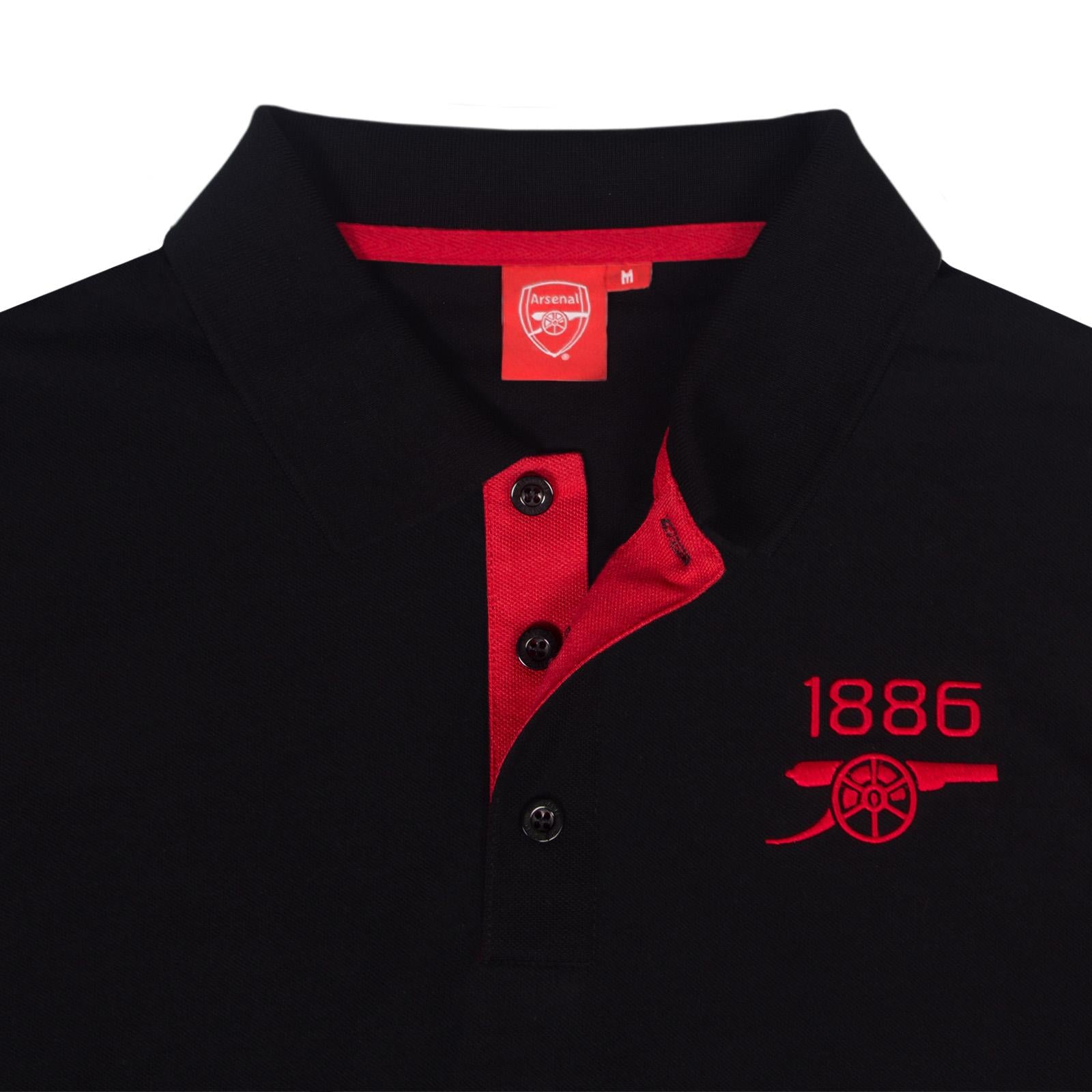 Black - Lifestyle - Arsenal FC Mens Contrast Polo Shirt