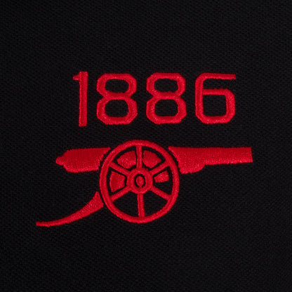 Black - Pack Shot - Arsenal FC Mens Contrast Polo Shirt