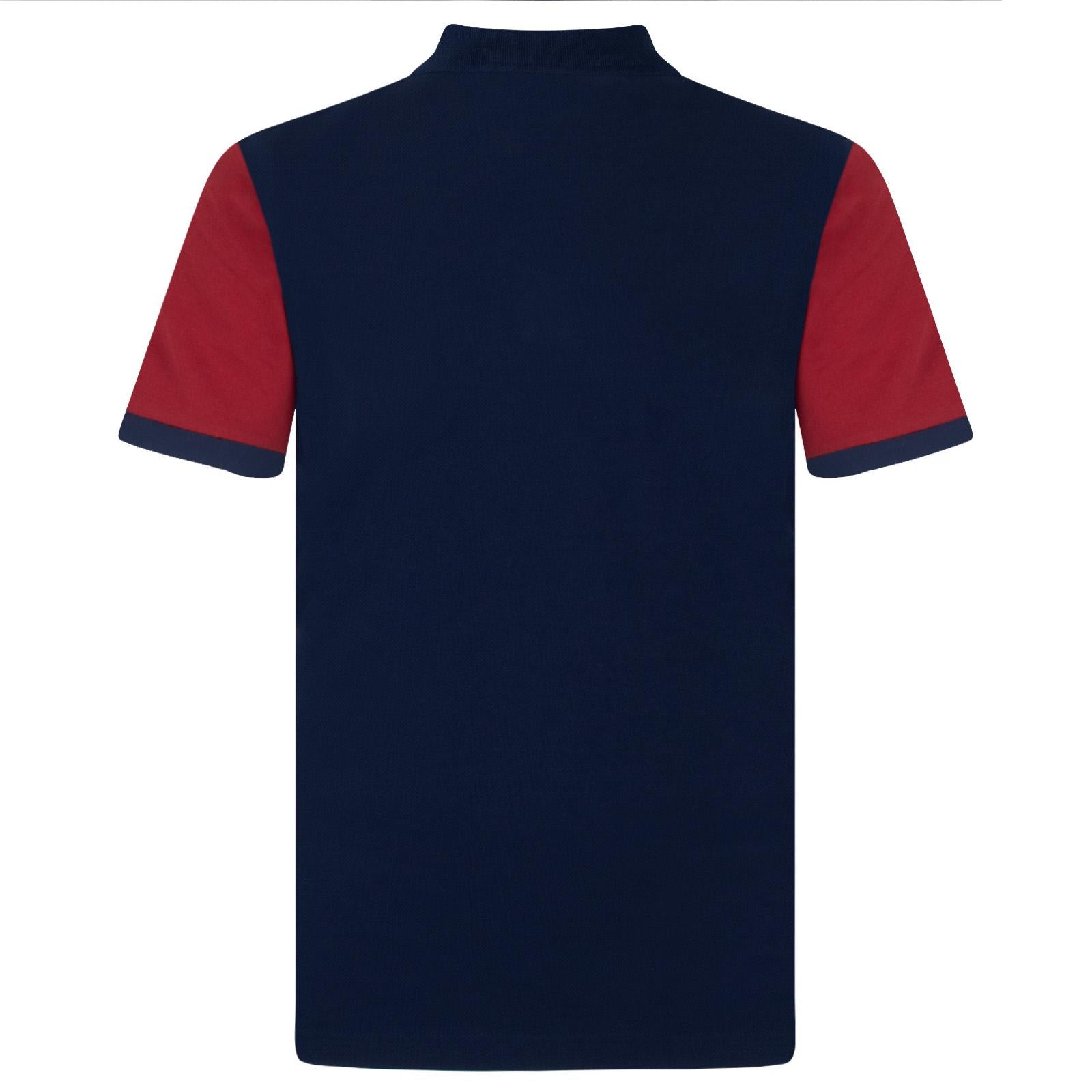 Navy - Back - Arsenal FC Mens Contrast Polo Shirt