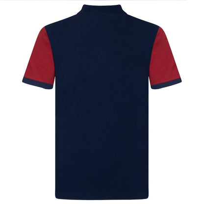 Navy - Back - Arsenal FC Mens Contrast Polo Shirt