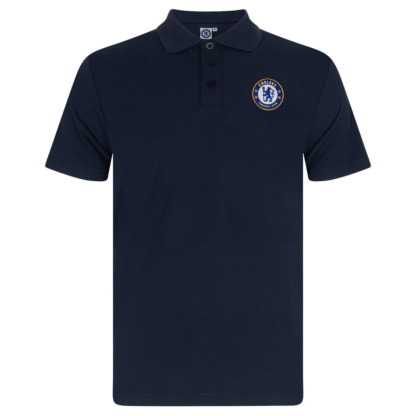 Navy Blue - Back - Chelsea FC Mens Crest Polo Shirt