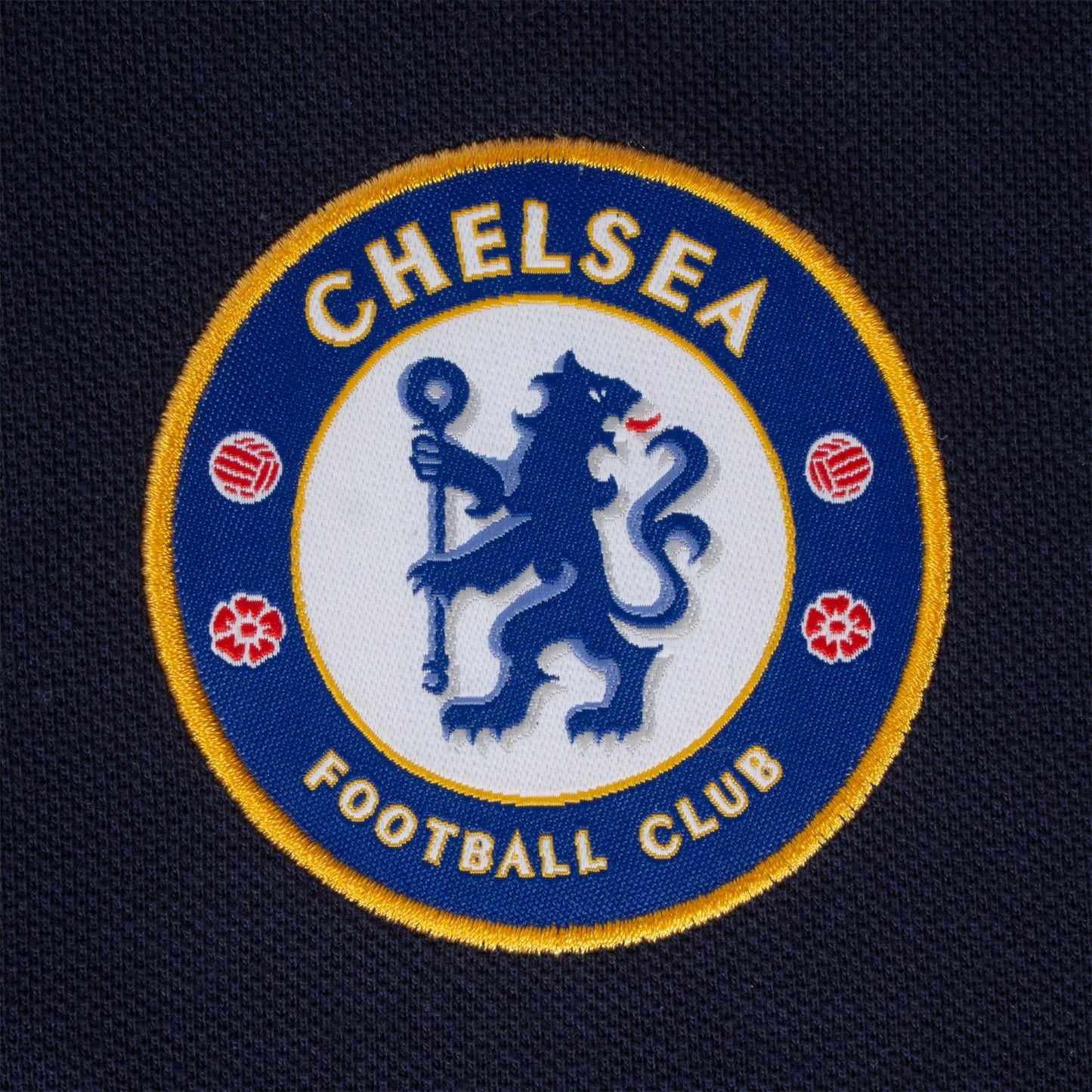 Navy Blue - Side - Chelsea FC Mens Crest Polo Shirt