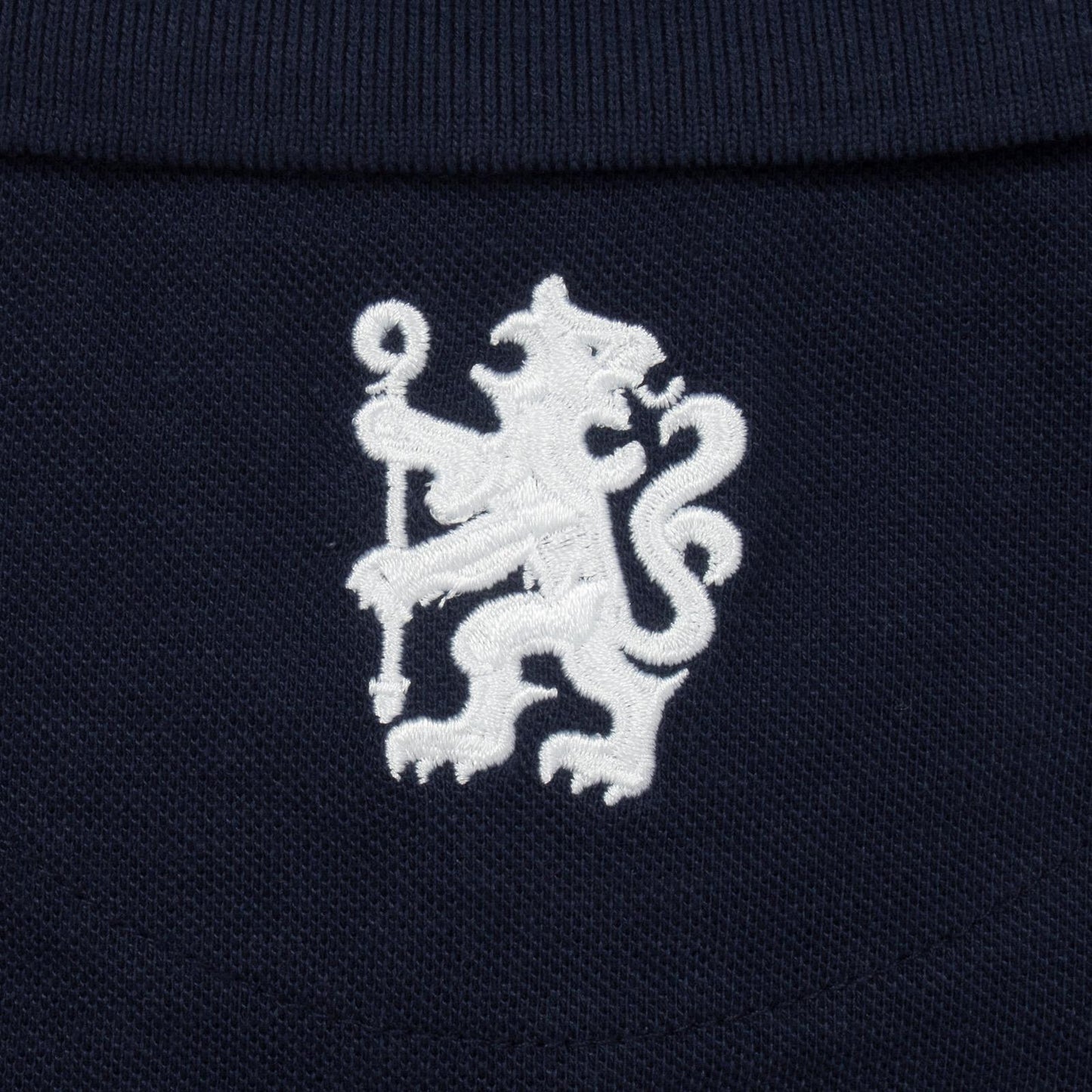 Navy Blue - Pack Shot - Chelsea FC Mens Crest Polo Shirt