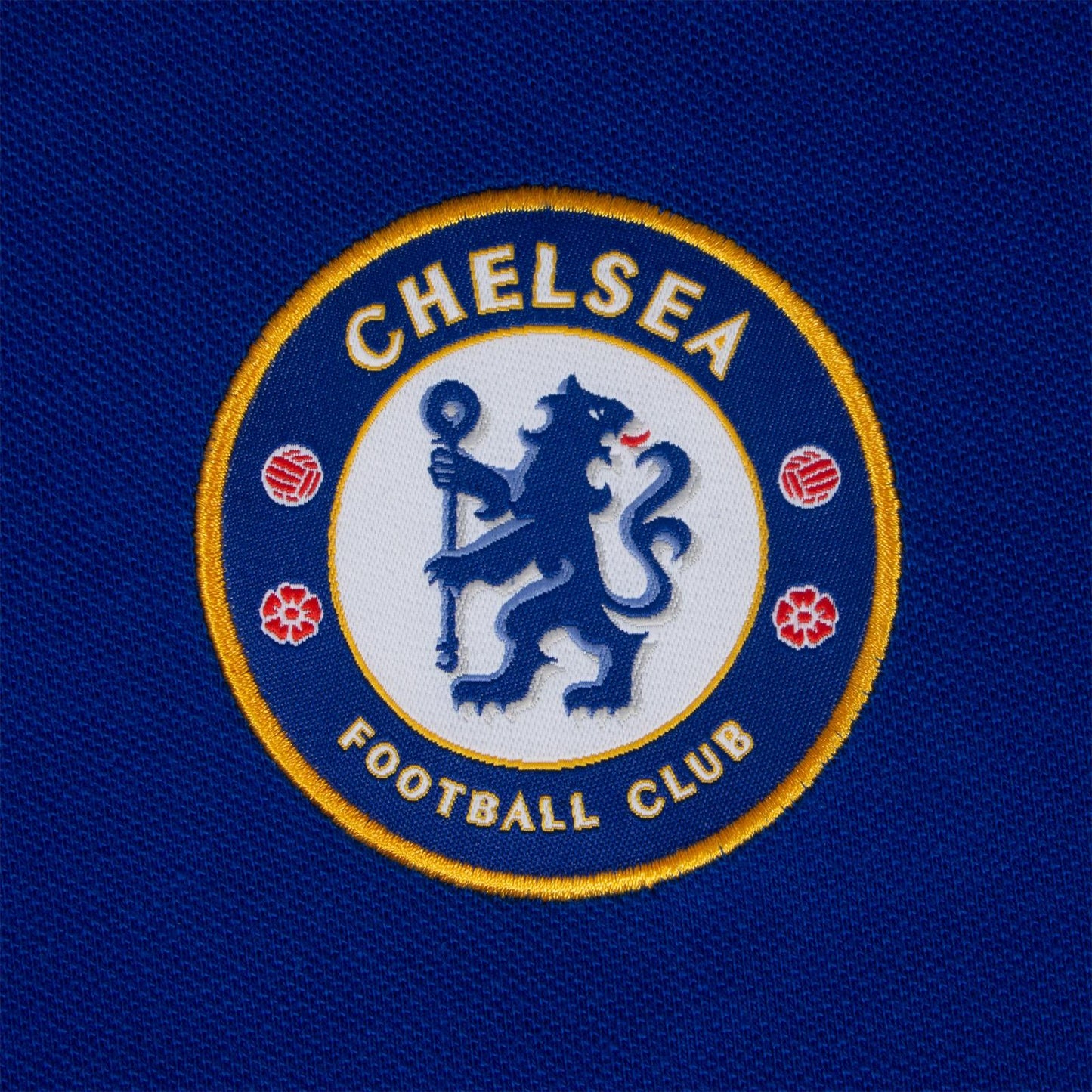 Royal Blue - Side - Chelsea FC Mens Crest Polo Shirt