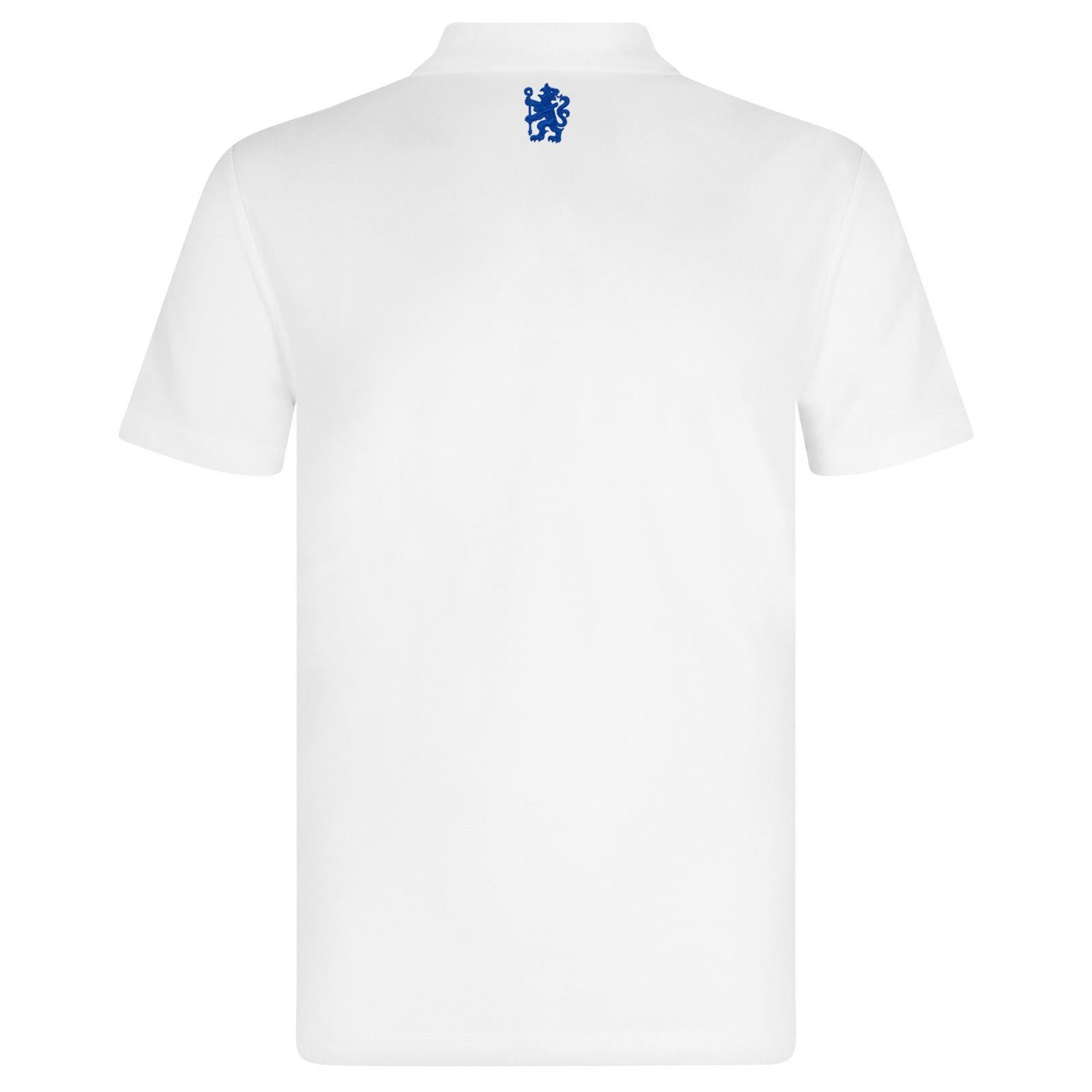 White - Lifestyle - Chelsea FC Mens Crest Polo Shirt