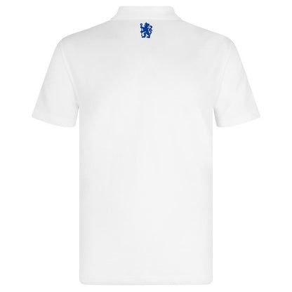 White - Lifestyle - Chelsea FC Mens Crest Polo Shirt