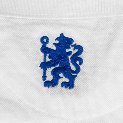 White - Pack Shot - Chelsea FC Mens Crest Polo Shirt