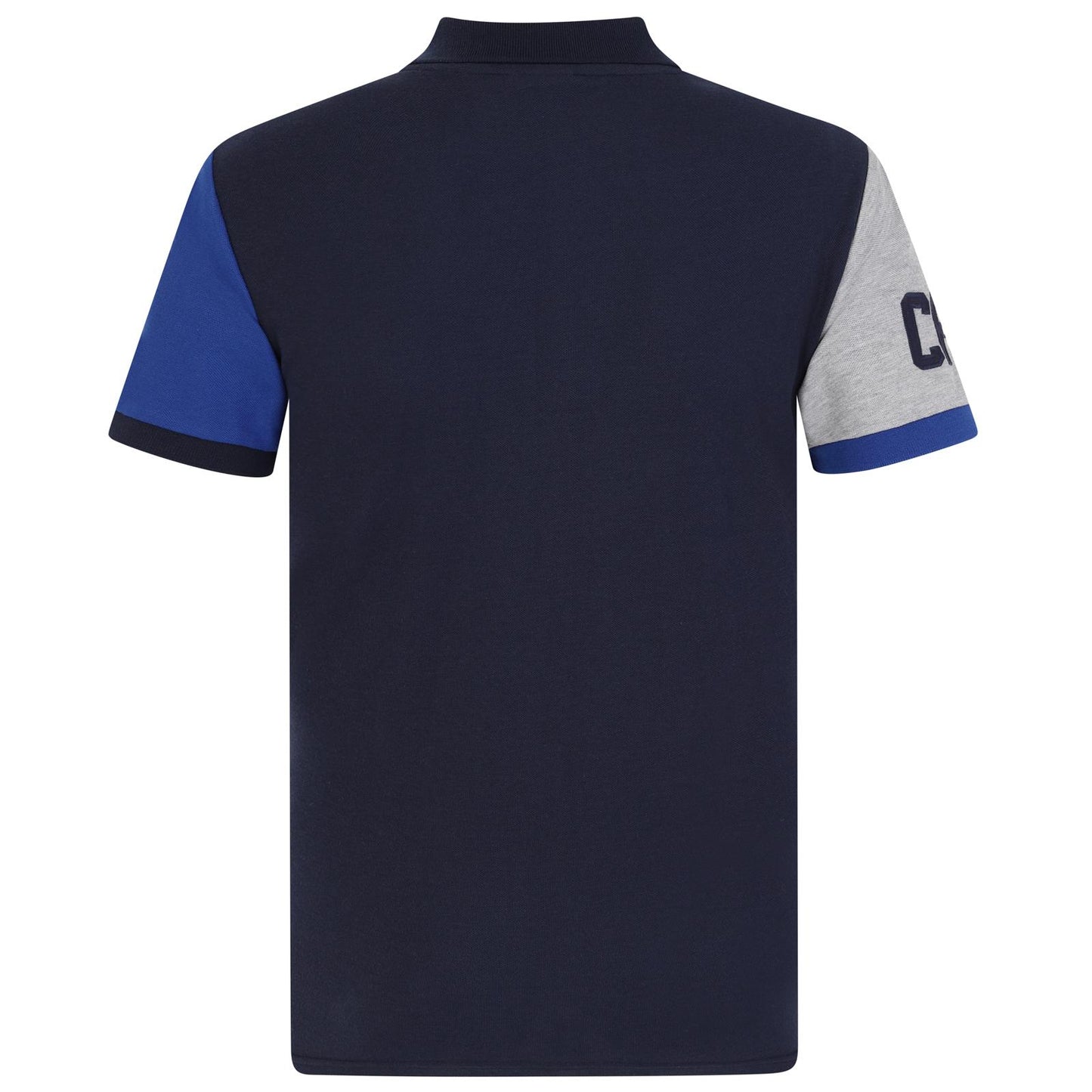 Navy - Back - Chelsea FC Mens Contrast Polo Shirt